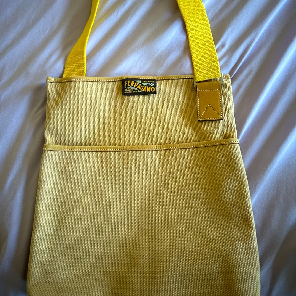Salvatore Ferragamo canvas bodybag